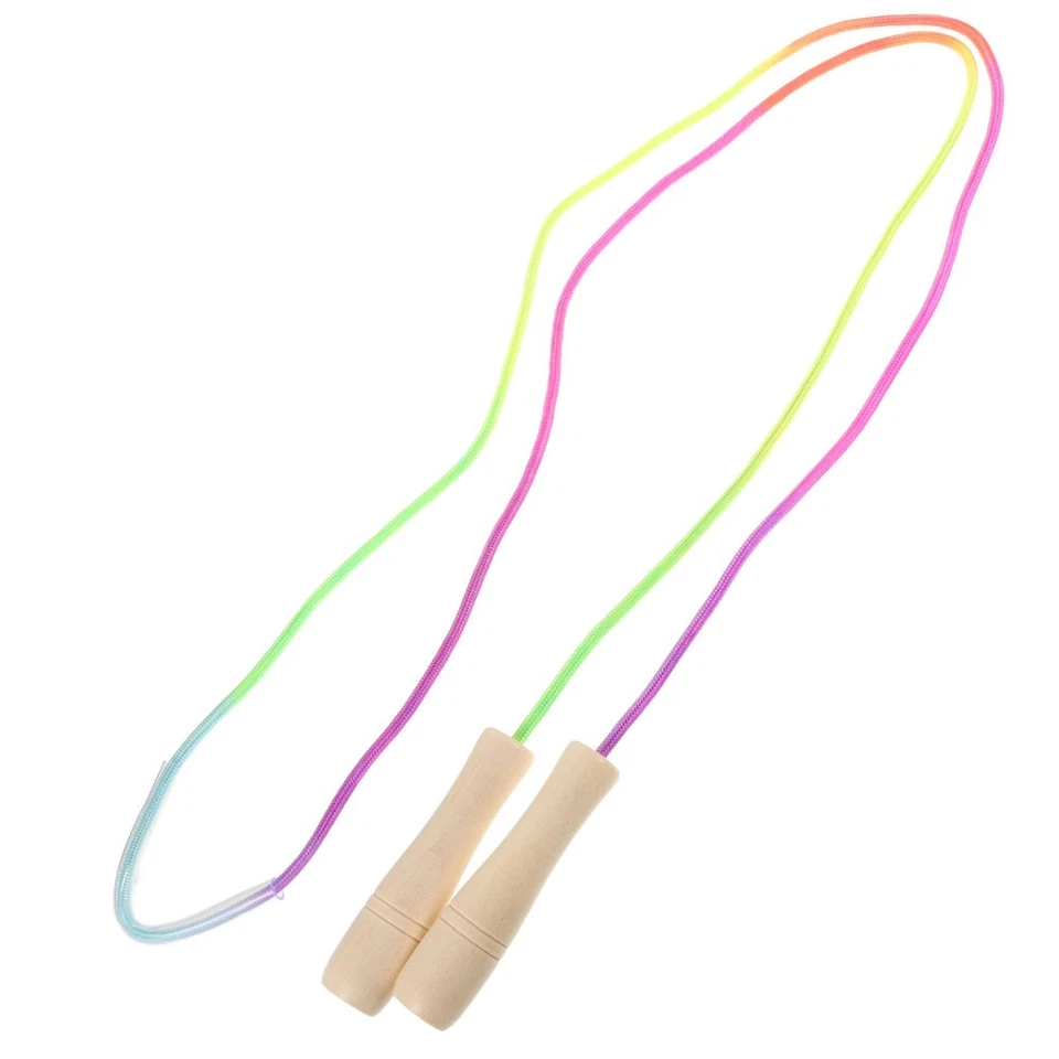 Springseil Kinder-Springseil, Holzgriff-Springseil, Workout-Springseil, - Bild 2 von 4