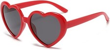 Polarized Heart Shaped Sunglasses Oversized Vintage Fashion Love Eyeglasses