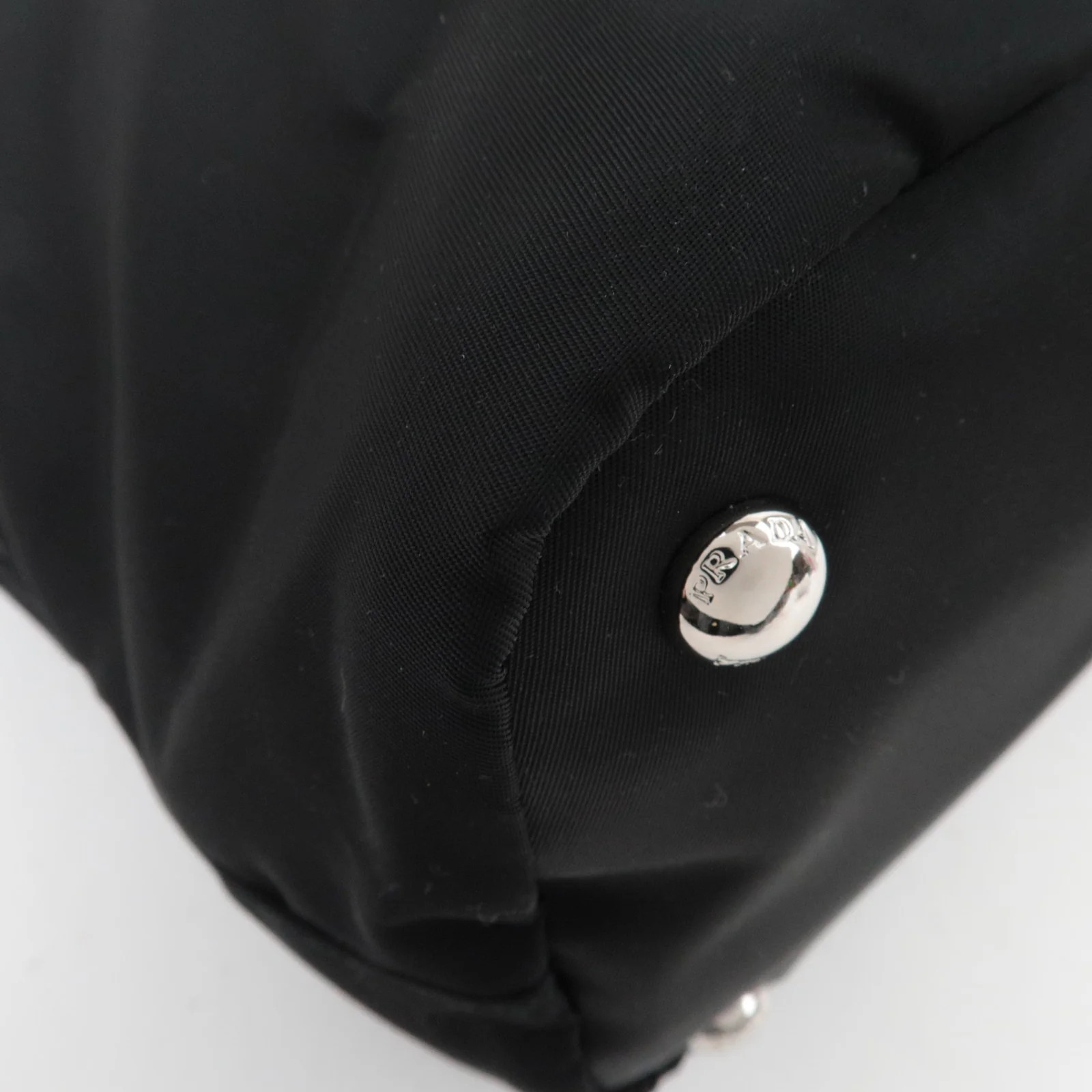 PRADA 2Way Handbag Nylon Leather Black 1BG696 Authentic thumbnail 7