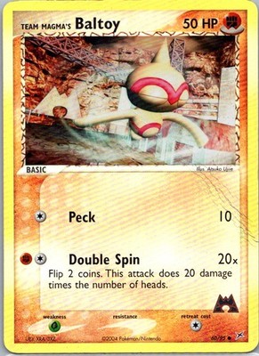 Pokemon TCG Team Magmas Baltoy 60/95 Team Magma vs Team Aqua Rev Holo D