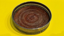 Alter Flaschen Kannen Untersetzer 12x3cm verziert versilbert Tisch Dekoration