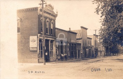 S. W. Main St., Odon IN Indiana RPPC Photo Postcard COPY