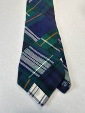 Gap Vintage Patchwork Plaid 100% Cotton Necktie Made in USA