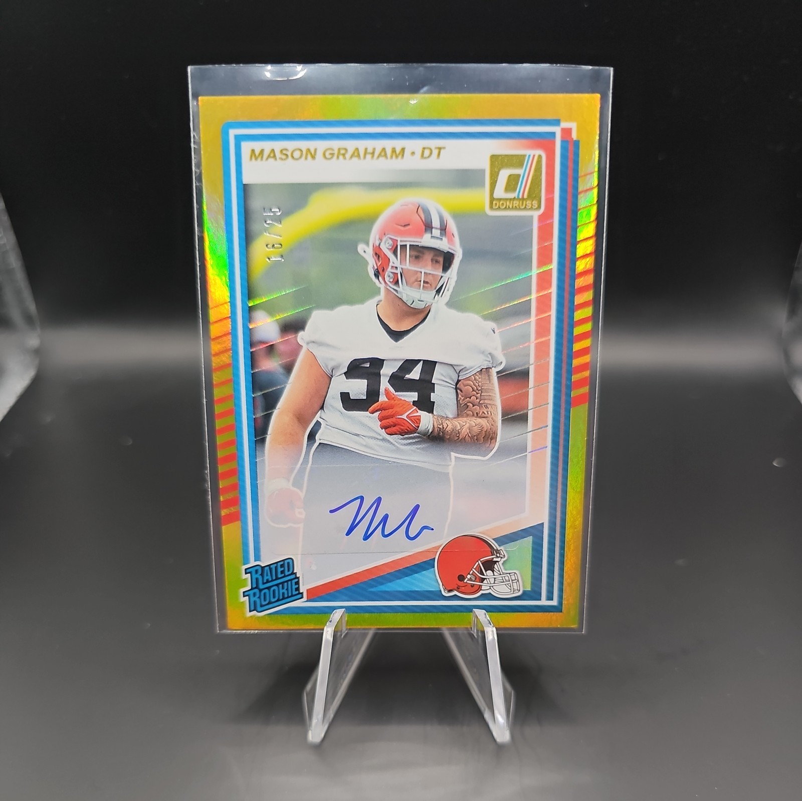 2025 Donruss Mason Graham Rated Rookie Auto Gold Rookie RC #16/25