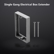 Single Gang Electrical Box Extender, Gray, 1 Pack ABS extender fits old an...