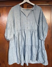 Zara Light blue denim dress L