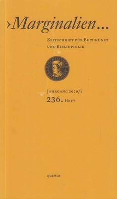 Marginalien. 236. Heft, Jahrgang 2020/1, quartus Verlag, gebraucht, sehr gut