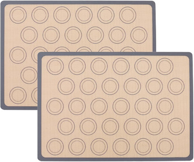 2Blätter Backmatte Aus Silikon Für Macaron Keks,Bpa Frei Macarons Silikonmatte,S
