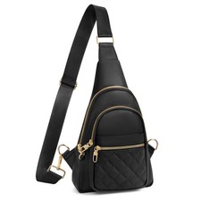 Women Anti-theft Crossbody Sling Bag, Leather Chest Bag Sling Backpack for Fa...
