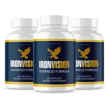 (3 Pack) Iron Vision Eye Support Capsules, IronVision Eye Health (180 Capsules)