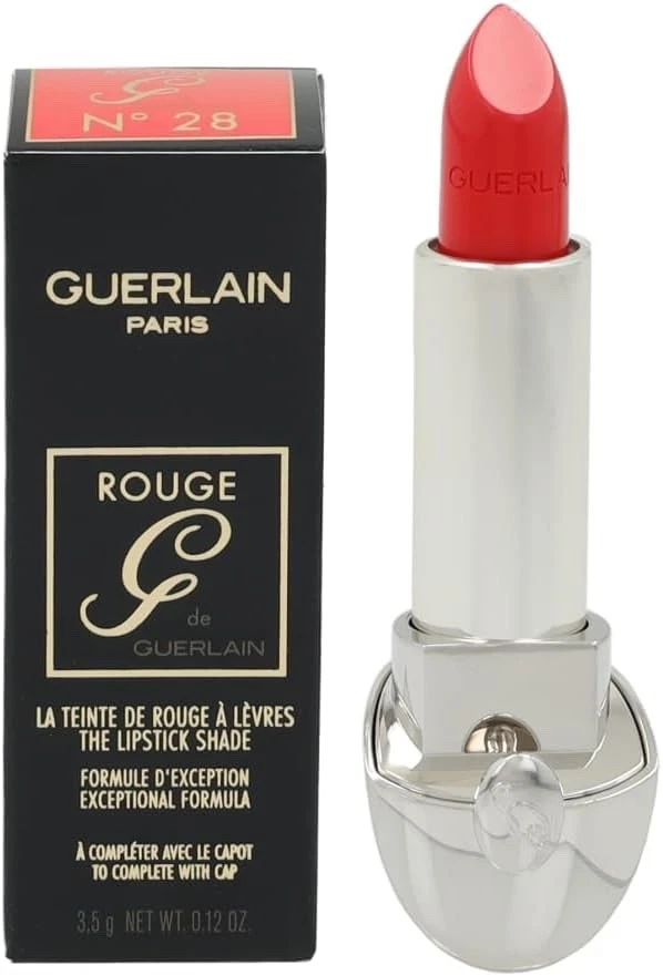 GUERLAIN Rouge G Customizable Lipstick #28 "Coral Red" 3.5g/0.12oz, NIB ~Refill~ - Image 3 of 4
