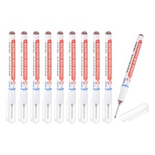10Pcs Long Head Deep Hole Marker Pens Brown 