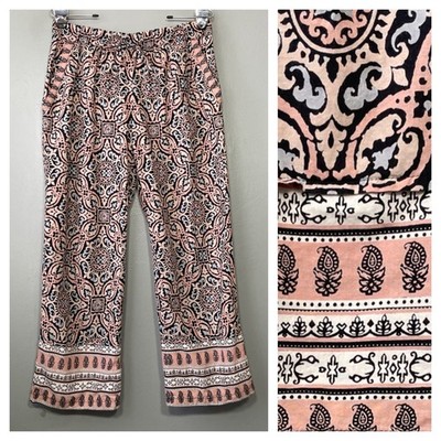 Devi Designs Pants Size Medium Summer Resort Drawstring Boho Harem Beach Ankle