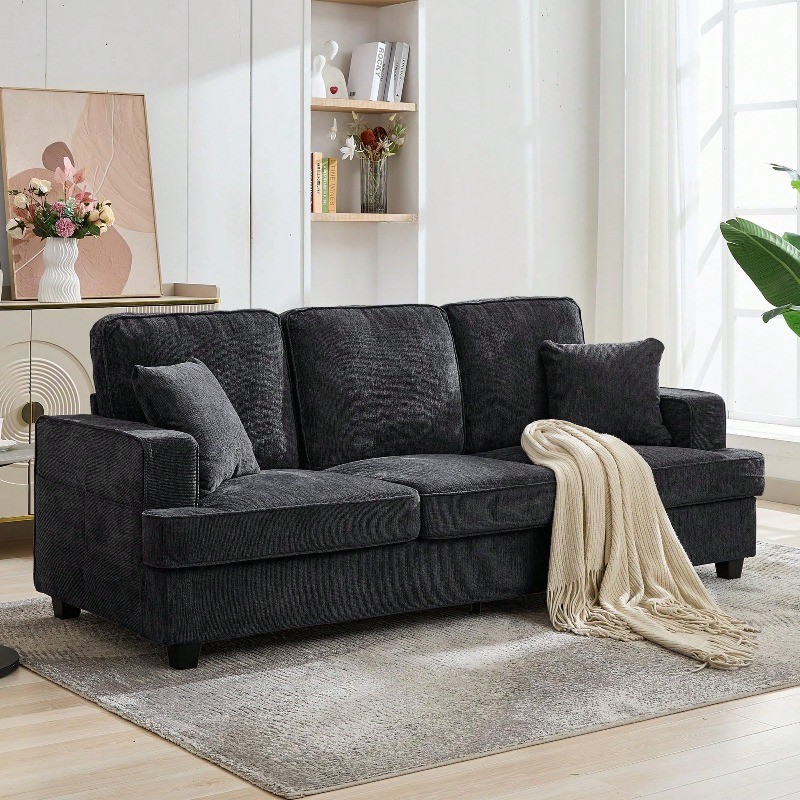 89" Couches for Living Room with Deep Seats 3 Seater Sofa Couch with Armrests