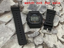 Casio G-Shock DW-5600 Series Black Resin Watch Band Strap Spring Bars NO WATCH