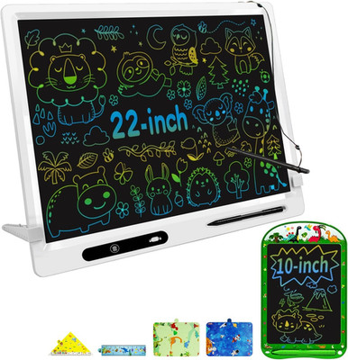 LCD Schreibtafel Kinder, 2 Pack 22Inch+10Inch Bunte Zeichentafel Kinder Schreibe