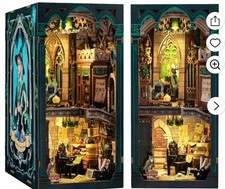 Cutebee Book Nook Kit, DIY Booknook Miniature House Tiny House 3D Wooden Puzzle