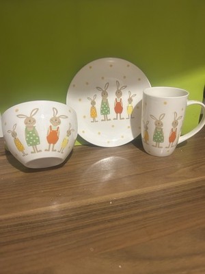 Ostergedeck Frühstücks Set Ostergeschirr Kaffee Gedeck Ostern