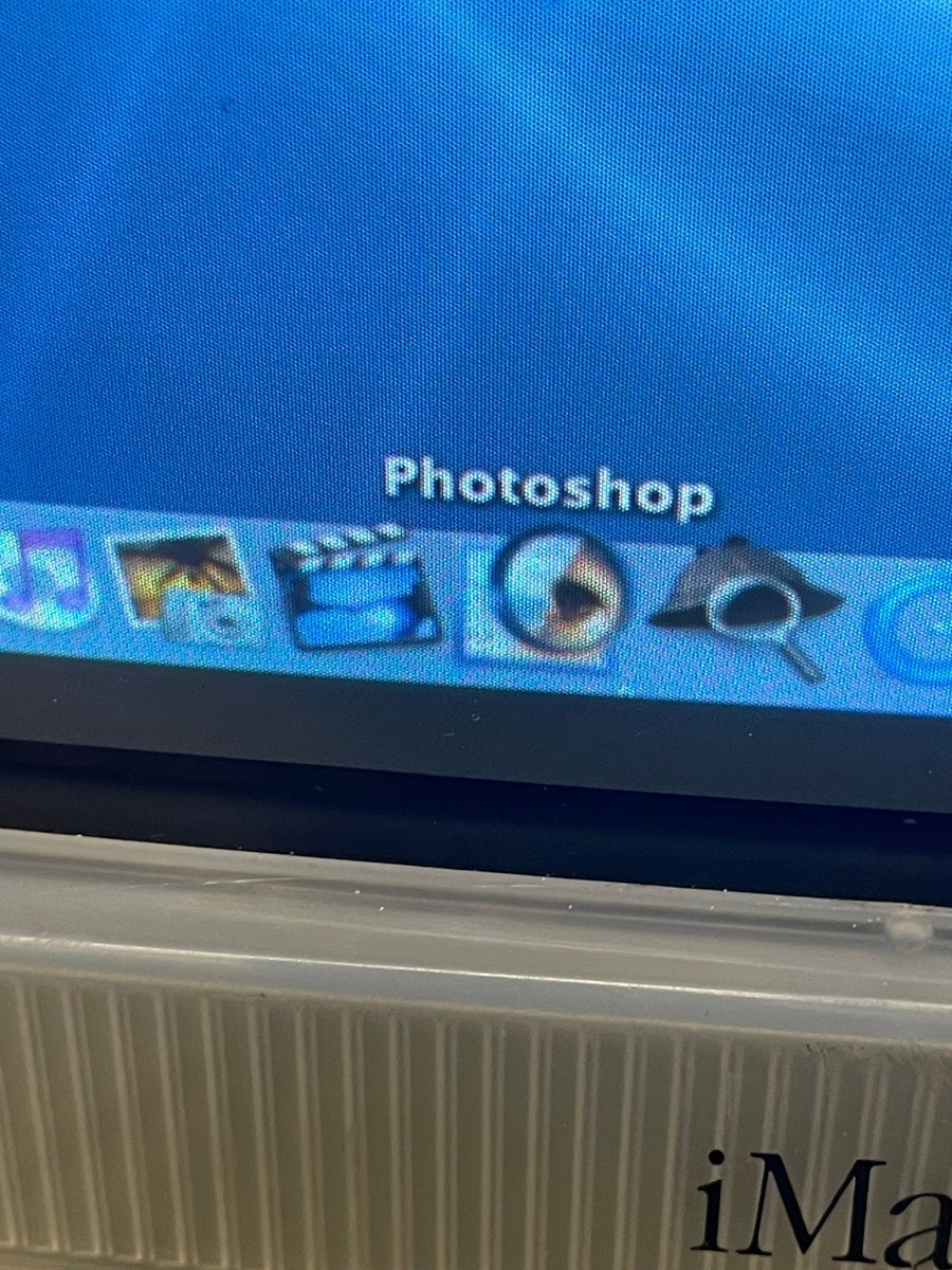 Vintage Apple iMac G3 M4984 Bondi Blue Teal- Photoshop, MS Office