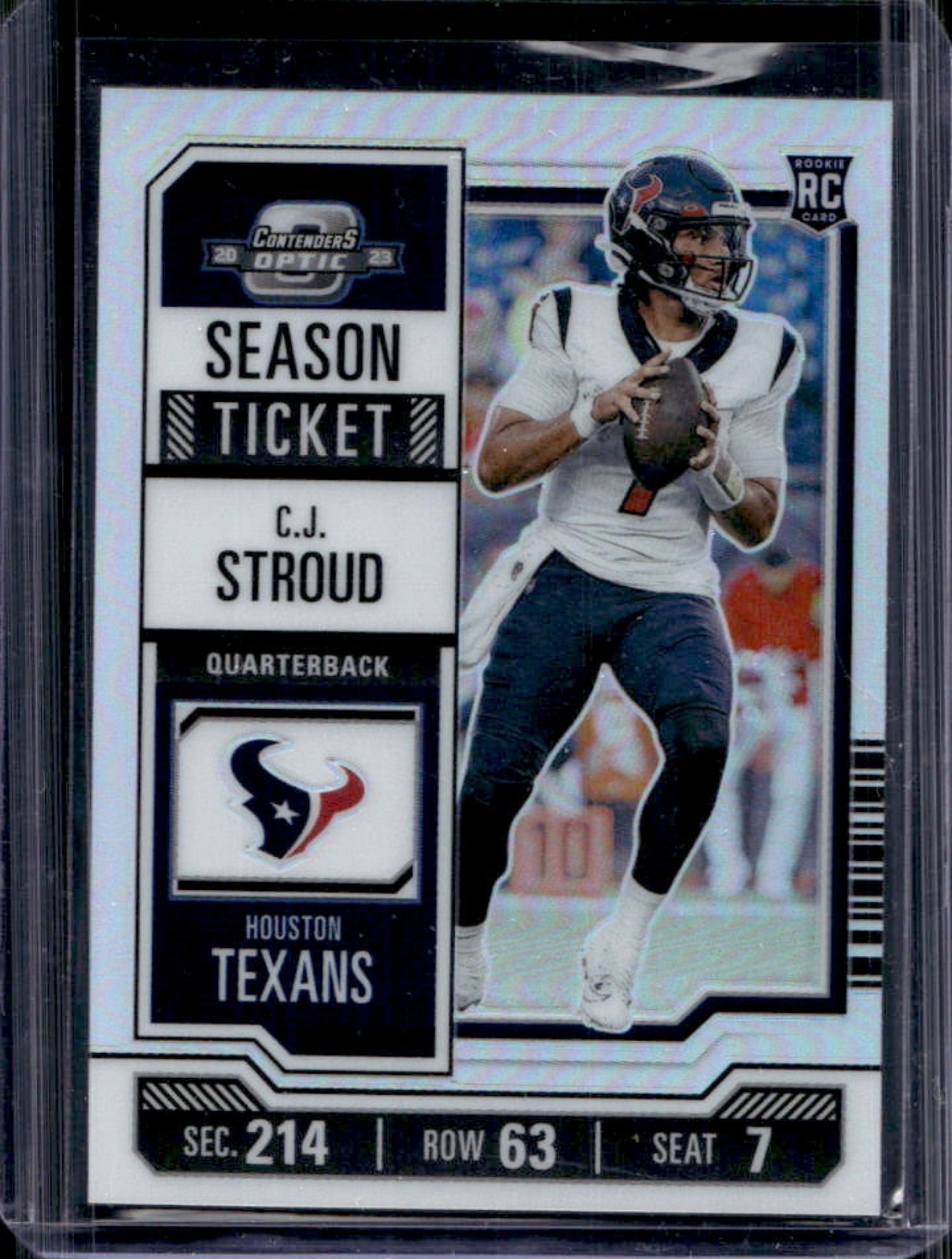 2023 Panini Contenders Optic C.J. Stroud RC Silver Season Ticket #20 Texans