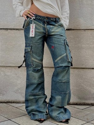 2000s y2k low rise bootcut jeans
