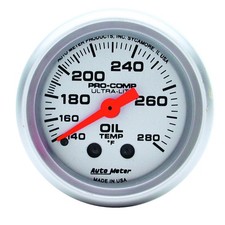 Auto Meter Ultra-lite Oil Temperature Gauge 2-116 Mechanical