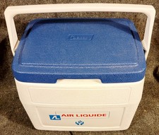 Coleman Personal 8 Enfriadores Azul y Blanco 5272 Cofre de Hielo Camping Pesca 1997 Lil'