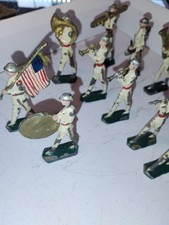 lead soldiers vintage Marching Band 12 Pc