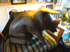 Feng Shui "Schwein" China um 1920 Nussbaum 3,8 Kilo Handarbeit Nachlass vom Opa
