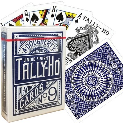 Bicycle Tally-Ho Circle Poker Spielkarten Deck Blau