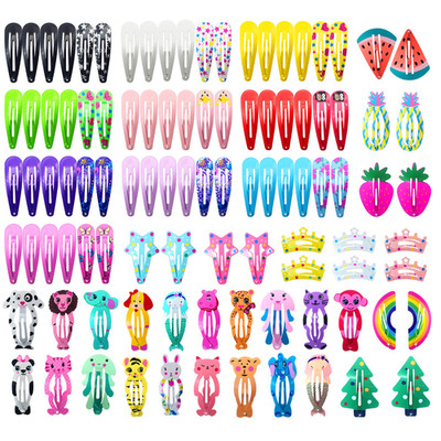 Hair Clips For Girls 100 Pcs No Slip Metal Snap Barrettes For Kids Teens Women
