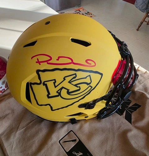 Patrick Mahomes Autographed Full Size Authentic Rave Helmet Beckett COA