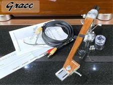 GRACE G-714 Wood Tonearm PH-1 Headshell PHONO Cable Oil Damped Excellent Japan