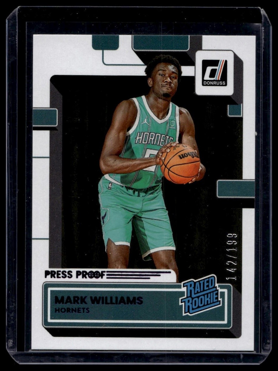 Mark Williams 2022-23 Donruss #215 Press Proof Purple Rookie /199 Hornets