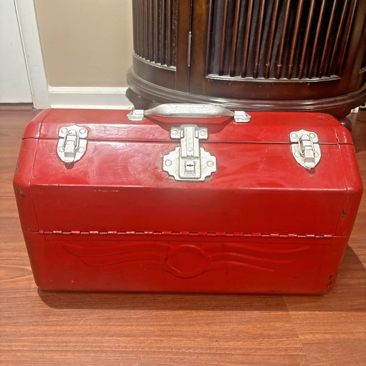 ebay used tackle boxes Red Metal Fishing Tackle Boxes & Bags for sale
