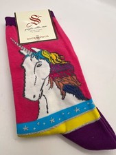 Socksmith Women's Crew Length UNICORN Novelty Socks New w/ Tags