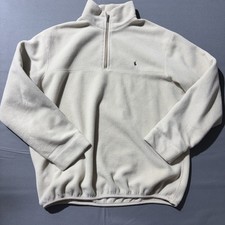 Polo by Ralph Lauren  Quarter Zip USA Beige Men's Large Vintage Made In USA