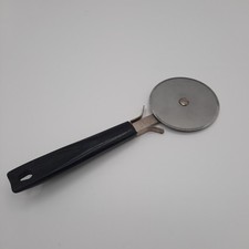 Vintage Ekco Pizza Cutter With Black Handle Stainless Steel USA Made