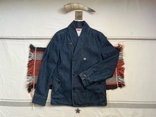 Levi's Pea Coat M Rigid Raw Denim Shawl Collar Deadstock NOS New 2011 US Navy