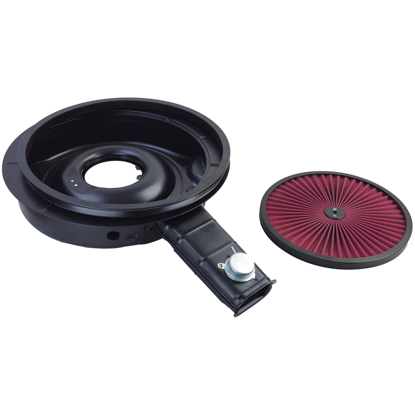 Air Filter Housing Airbox HighFlow Filter Cover Black for Ford Mustang 1971-73