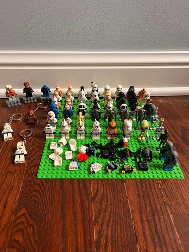 Lego Star Wars Mini Fig & Accessories Lot - Old & New Vintage Figs + Parts