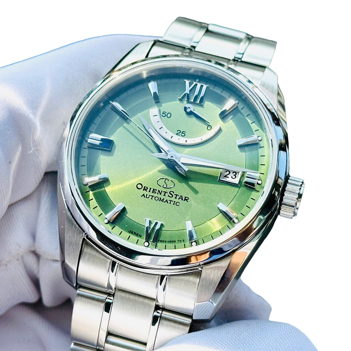 Orient Star Sapphire Crystal Automatic Green Dial Men's Watch RK