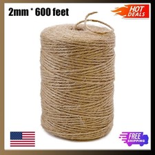 Natural Jute Twine 600 Feet Long Twine String for Crafts Gift Wrapping Packing