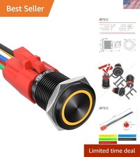 16mm Latching Push Button Switch 12V DC with LED for Automotive Modifications