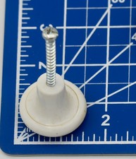 5 Pcs White Cabinet Knobs Round Dresser Handle Knobs with screws
