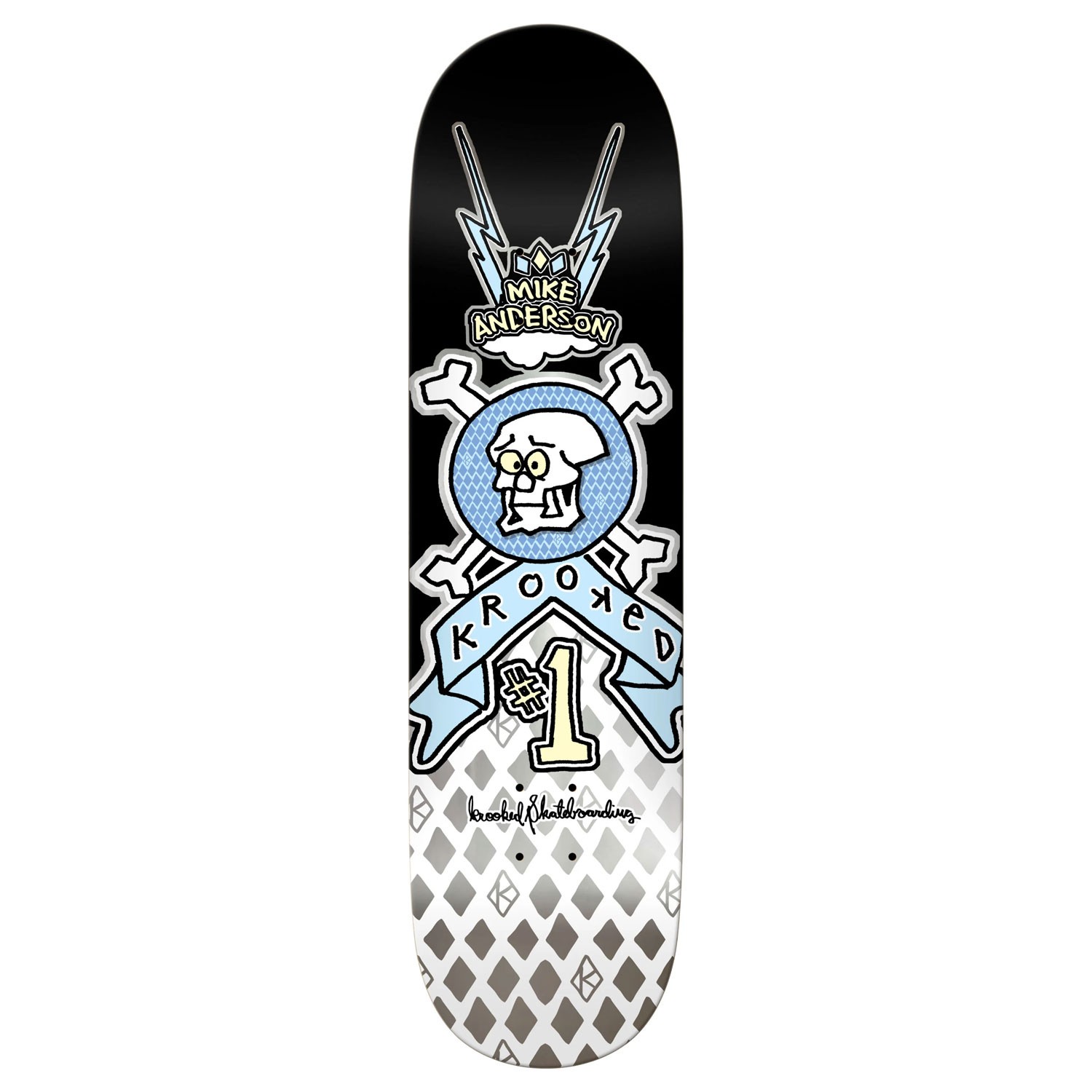 Krooked Skateboard Deck Manderson Redux 8.38" x 32"