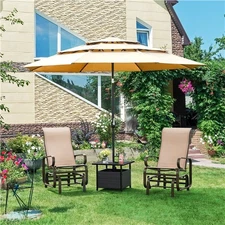  Outdoor Glider Chair Rocking Chair W/ Breathable Sling Fabric for Porch, Used