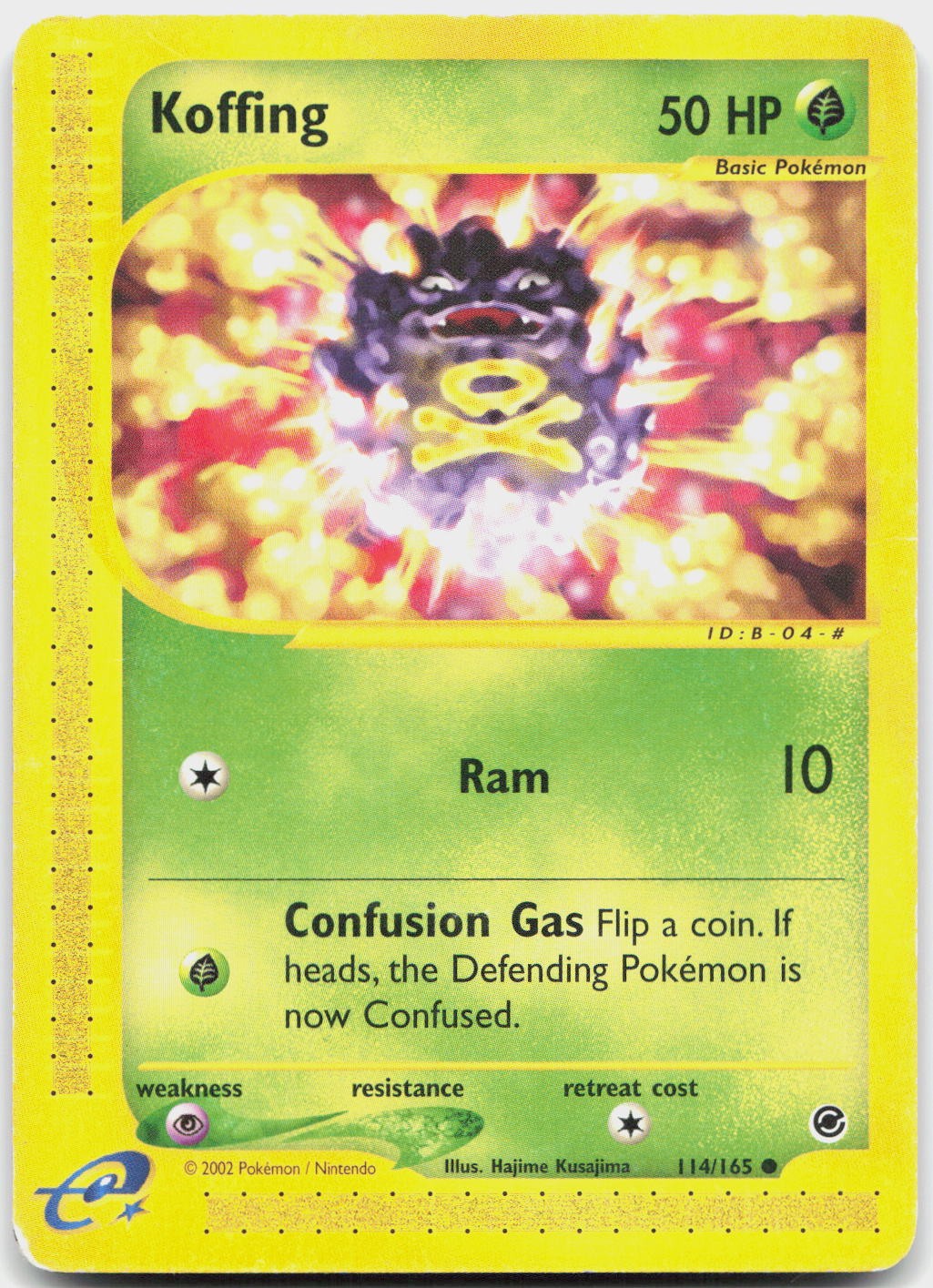 Koffing 114/165 Common Expedition Base Set Pokemon Heavily Played