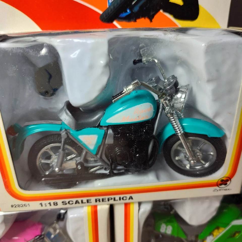 Lote de 3x Motocicletas Diecast Zee Toys 1:18 Años 90 con Caja Original Juguetes Foto 3 de 4