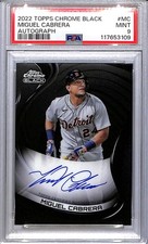 2022 Topps Chrome Black #CBA-MC Miguel Cabrera PSA 9 MINT Auto Tigers 